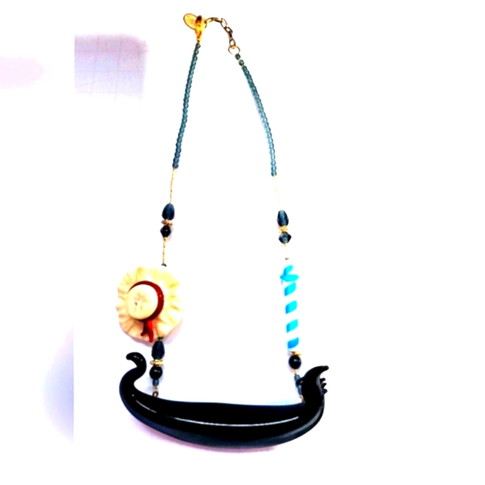 Italian Glass gondola necklace